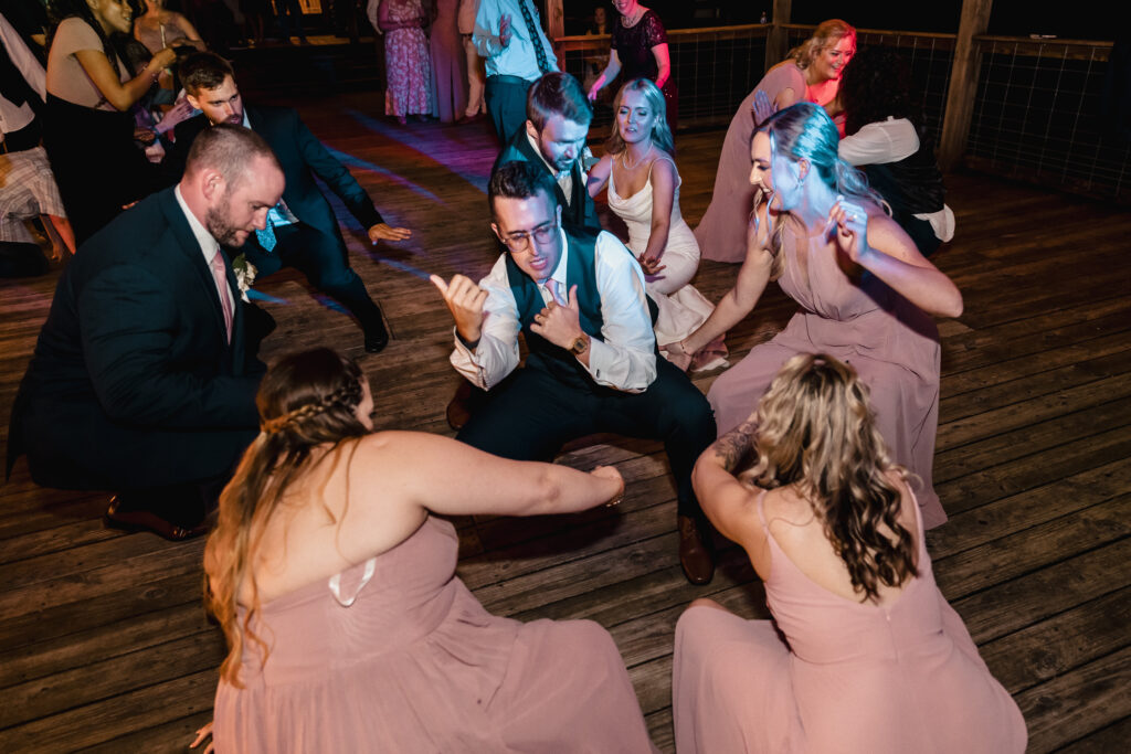 Get down low on the dance floor- Hattiesburg wedding photography 