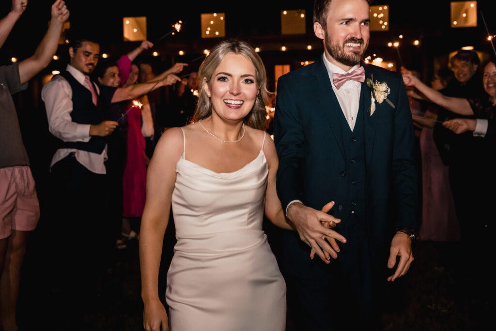 Sparkler exit - Hattiesburg wedding 